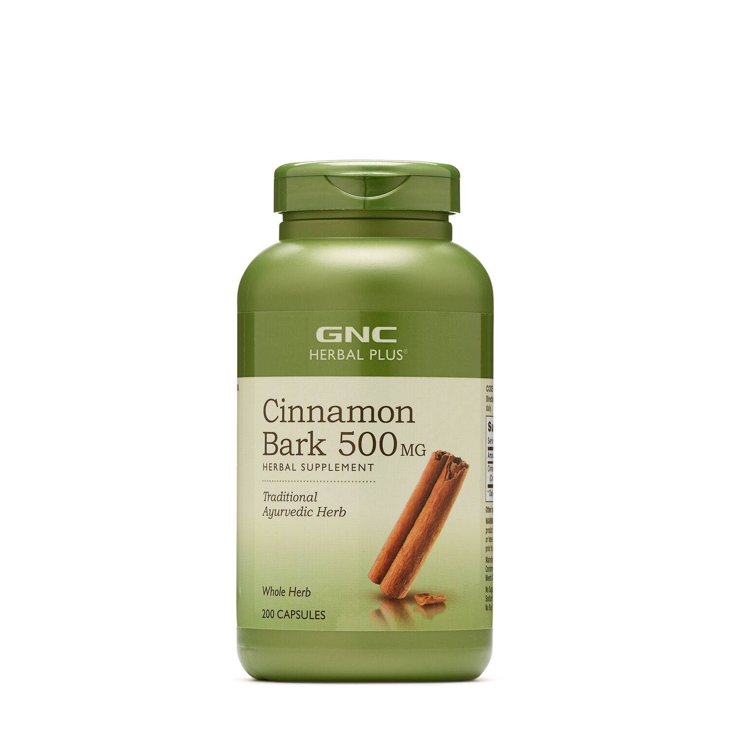 Herbal Plus Cinnamon Bark 500 Mg, Scortisoara, 200 Capsule - Gnc