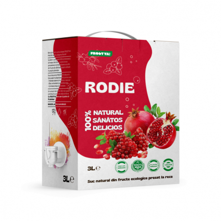 Suc de rodie, suc pur 100 %, 3 litri, FROOTYA