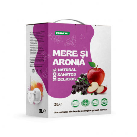 Suc de mere cu aronia, suc pur 100 %, 3 litri, FROOTYA