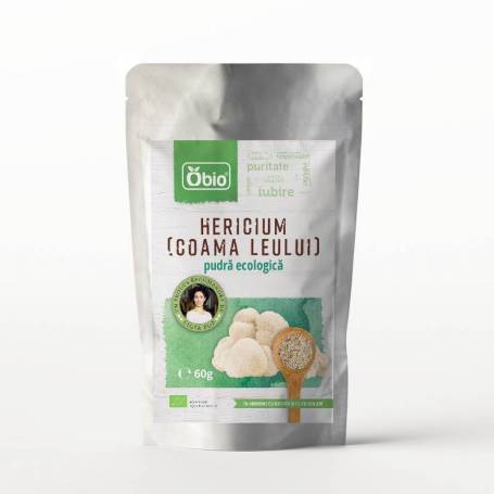 Hericium (Coama Leului) Pudra Eco-Bio 60g - Obio