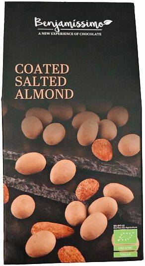 Migdale sarate invelite in ciocolata cu caramel sarat Eco-Bio 60g - Benjamissimo