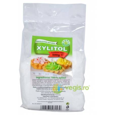 Xylitol (Xilitol) Indulcitor Natural, 500g - HERBAVIT