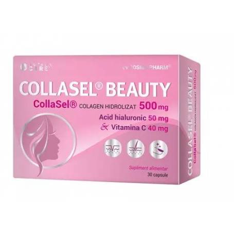 Collasel Beauty, 500 mg, sustine sanatatea pieli, par, ochi, oase si articulatii, 30cps - Cosmo Pharm