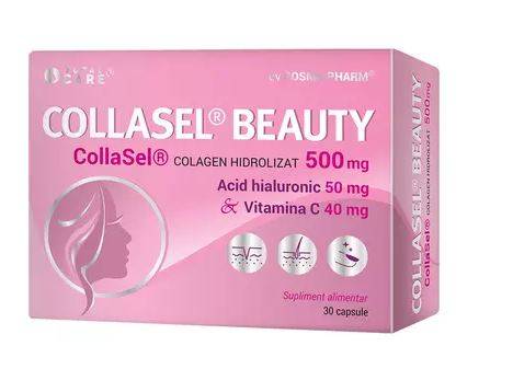 Collasel Beauty, 500 mg, sustine sanatatea pieli, par, ochi, oase si articulatii, 30cps - Cosmo Pharm
