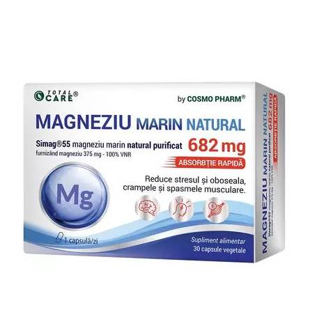 Magneziu Marin, 682mg, ajuta la cresterea densitatii osoase, 30cps - Cosmo Pharm