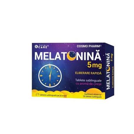 Melatonina eliberare rapida 5mg, 30 tablete sublinguale - Cosmopharm