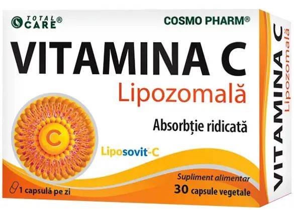 Vitamina C Lipozomala 1000mg, 30 capsule - COSMO PHARM