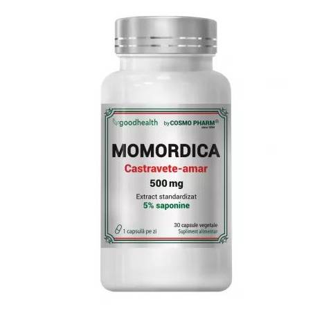 Momordica, 500 mg, sustine echilibrul metabolismului glucidic din sange, 30cps - Cosmopharm