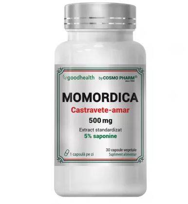 Momordica, 500 mg, sustine echilibrul metabolismului glucidic din sange, 30cps - Cosmopharm