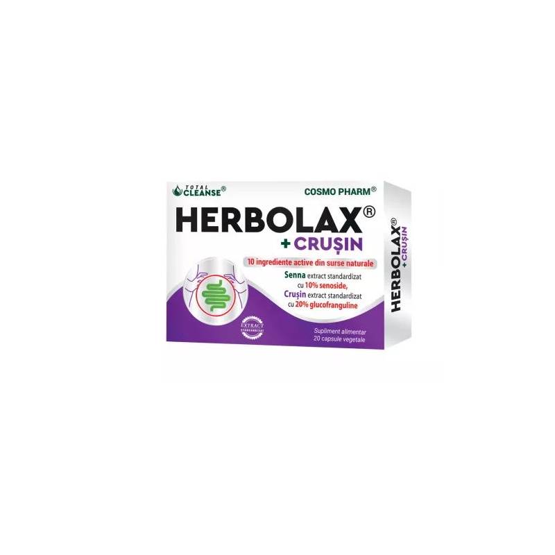 Herbolax + Crusin, sustine microflora intestinala, 20cps - Cosmopharm