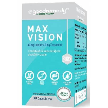 MAX VISION, LUTEINA 40MG, ZEAXANTINA 2mg, 30 Capsule - COSMO PHARM