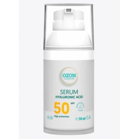 Ser cu acid hialuronic și protecție solară SPF50, 30ml - Cosmetic Plant