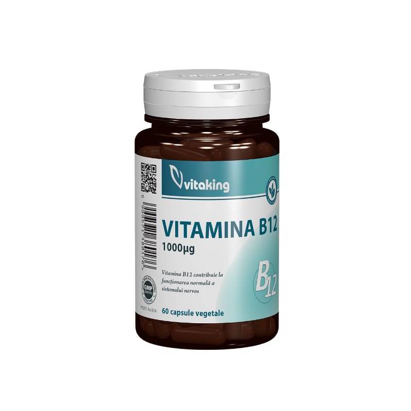 VITAMINA B12, 1000mcg, 60 capsule - VITAKING