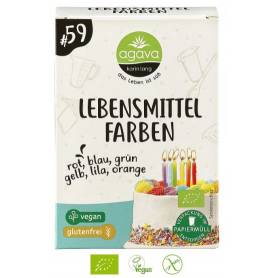 Colorant alimentar cu 6 culori, fara gluten Eco-Bio 48g - Agava Karin Lang