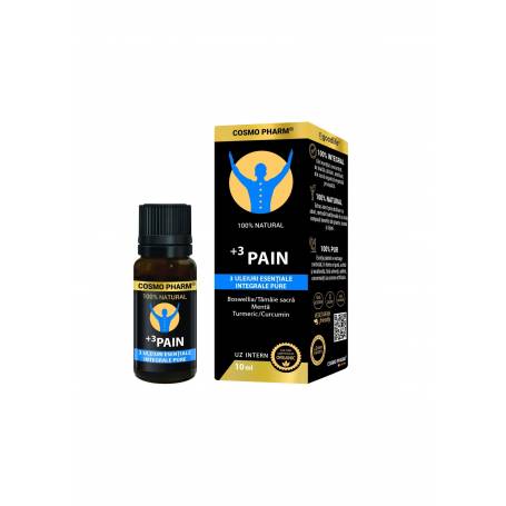 Amestec uleiuri esentiale + 3 PAIN, adjuvant in calmarea durerilor, 10 ml, CosmoPharm