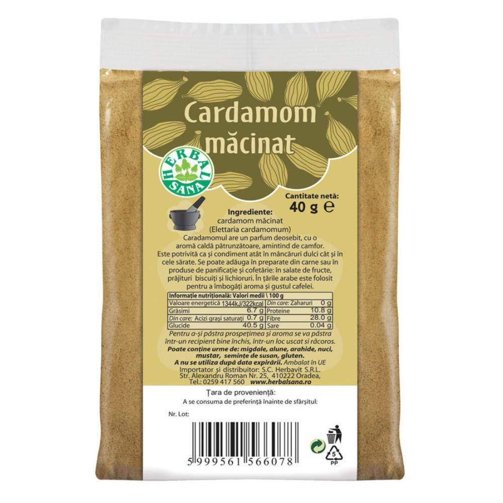 Cardamom macinat, 40 g, Herbavit