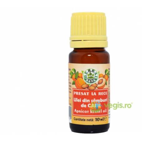 Ulei din samburi de caise, presat la rece, 10ml - HERBAVIT