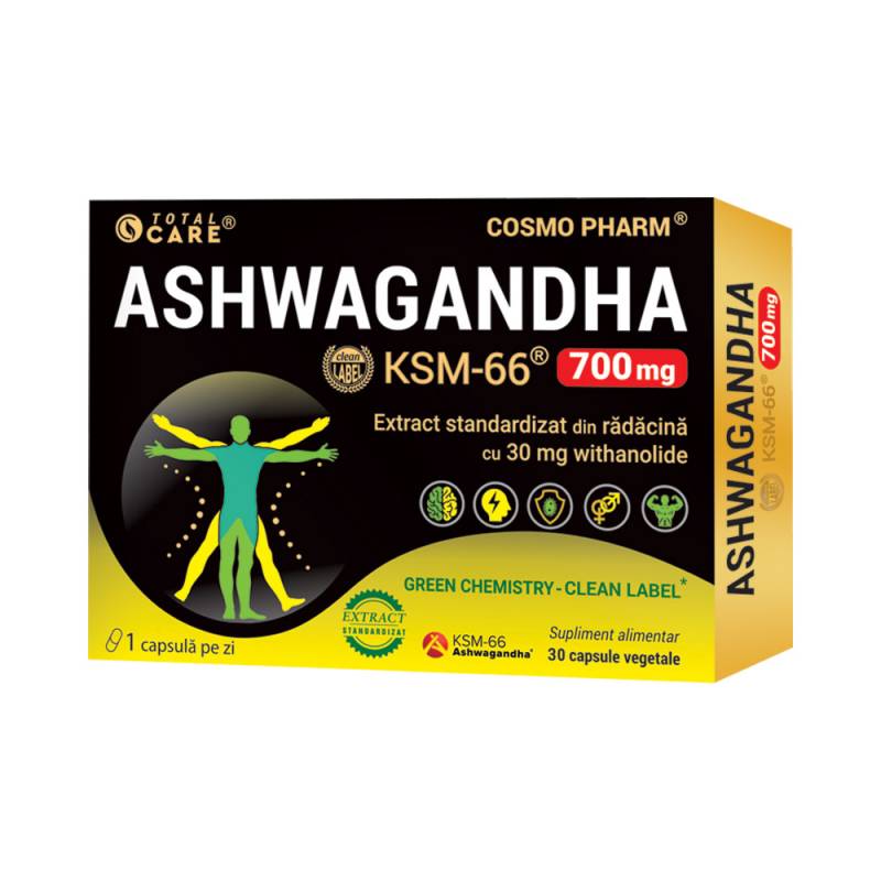 Ashwagandha KSM - 66, 500 mg, 30 capsule, Cosmopharm