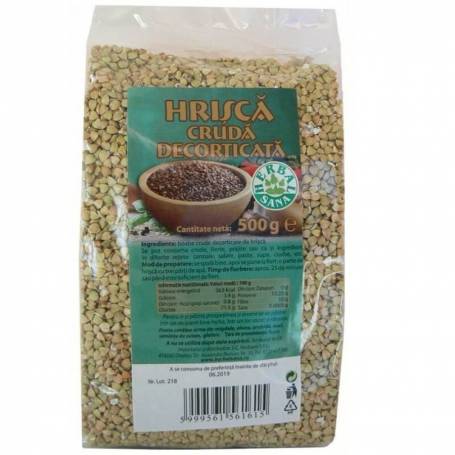 Hrisca decorticata cruda, 500 g, HERBAVIT