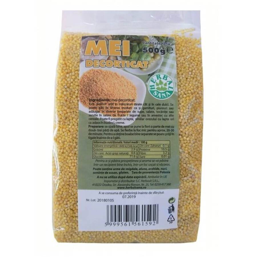 Mei decorticat, 500 g, HERBAVIT