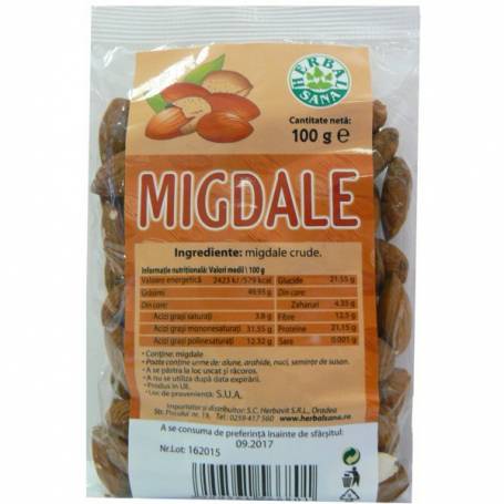 Migdale Crude, 100 g, HERBAVIT