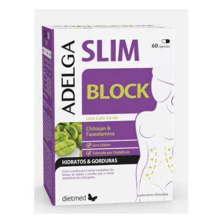 Adelga Slim block - chitosan, faseolamina si cafea verde, 60 capsule - Dietmed -Type Nature