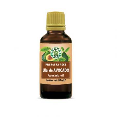 Ulei de avocado presat la rece, 50 ml, HERBAVIT