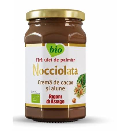 Nocciolata cremă BIO cu cacao și alune de pădure cu lapte, 250g - Rigoni di Asiago