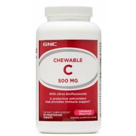 Vitamina C Masticabila 500mg, 90 tablete - GNC