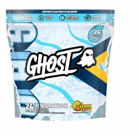 Ghost Hydration Sticks, Lemon Crush, Electroliti Pudra pentru Hidratare cu Aroma de Lamaie - GNC