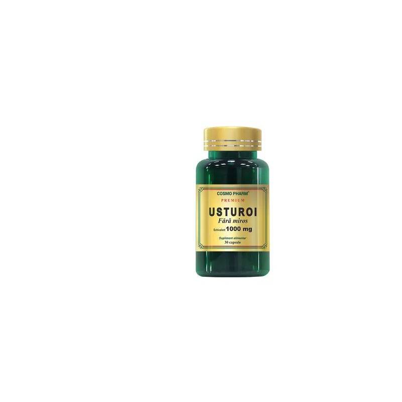 Usturoi fara miros 1000mg, ajuta sistemul cardio-vascular,30 cps -