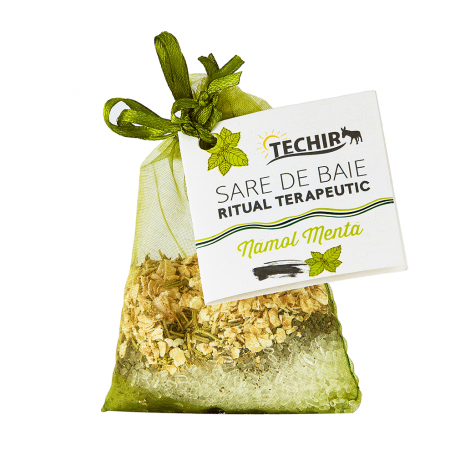 SARE DE BAIE RITUAL RECONFORTANT CU MENTA SI NAMOL, 63gr - TECHIR