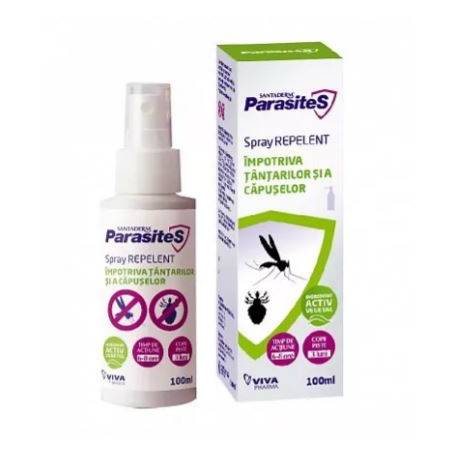 Parasites Spray repelent tantari, SANTADERM, 100ml - VITALIA PHARMA