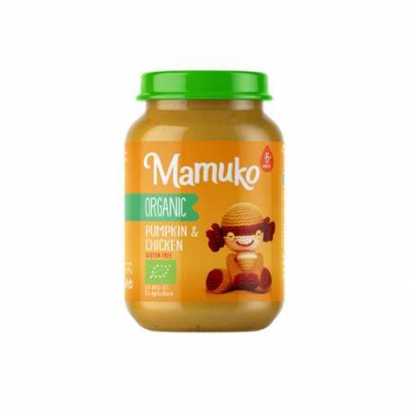 Piure de dovleac cu pui, eco-bio, 190g, Mamuko