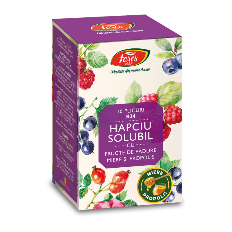 Hapciu Solubil cu Fructe de Padure, Miere si Propolis, R24, 10