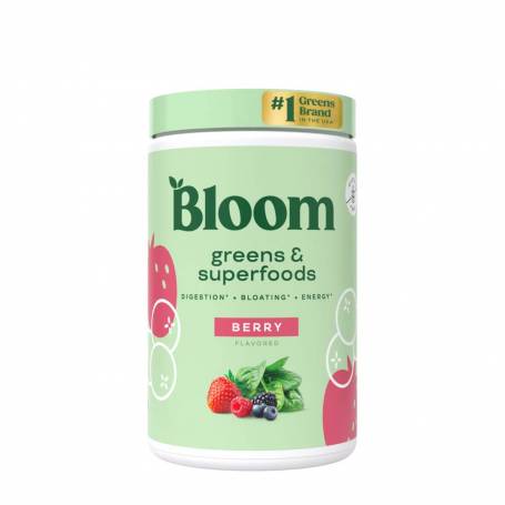 Amestec Super-alimente Verzi cu Aroma Fructe de Padure, 136g, Bloom Greens & Superfoods – Berry - GNC