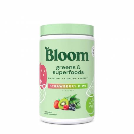 Amestec de Super-alimente Verzi Cu Aroma De Capsuni Si Kiwi, 150.75g, Bloom Greens & Superfoods - Berry, GNC