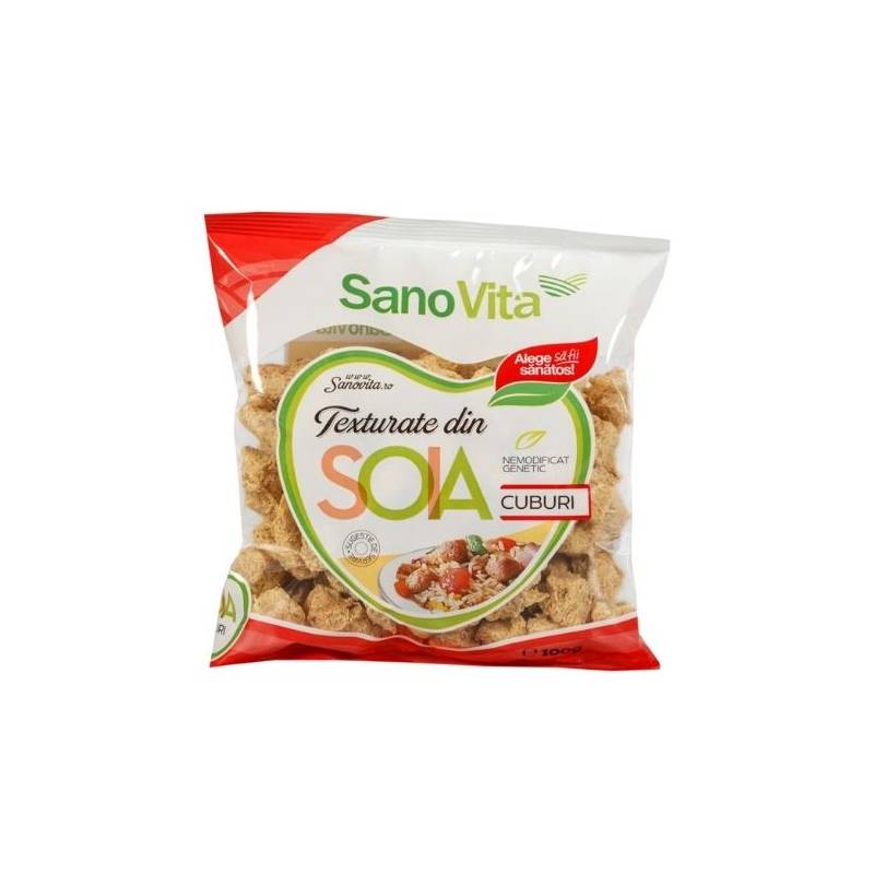 Soia expandata - Cuburi vegetale 100g, Sano Vita