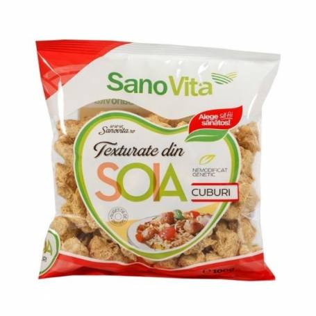 Soia expandata - Cuburi vegetale 100g, Sano Vita