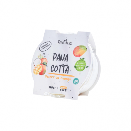 Pana cotta, desert vegan din caju cu mango, ECO-BIO, 140g, Rawckers