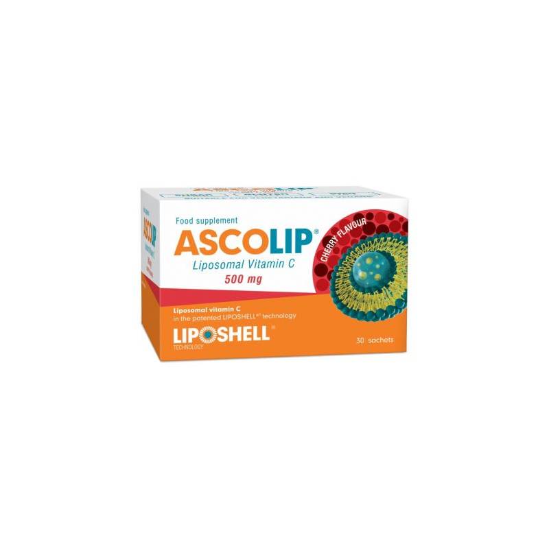 VITAMINA C lipozomala, 500mg, 30 plicuri, Ascolip - Liposhell