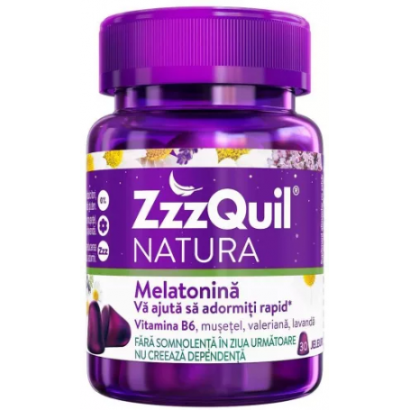 Melatonina complex, 30 jeleuri, ZzzQuil Natura