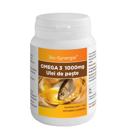 Omega 3 Ulei de peste + Vitamina E, 30 cps - Bio Synergie