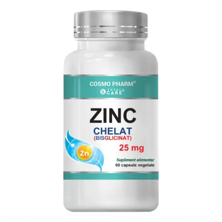 Zinc chelat (bisglicinat) 25mg, 60cps - Cosmo Pharm