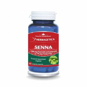 SENNA, laxativ natural, 60 capsule, Herbagetica