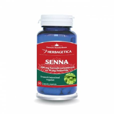 SENNA, laxativ natural, 30 capsule, Herbagetica