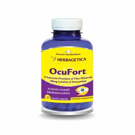 OCUFORT - supliment pentru ochi, 120 capsule, Herbagetica