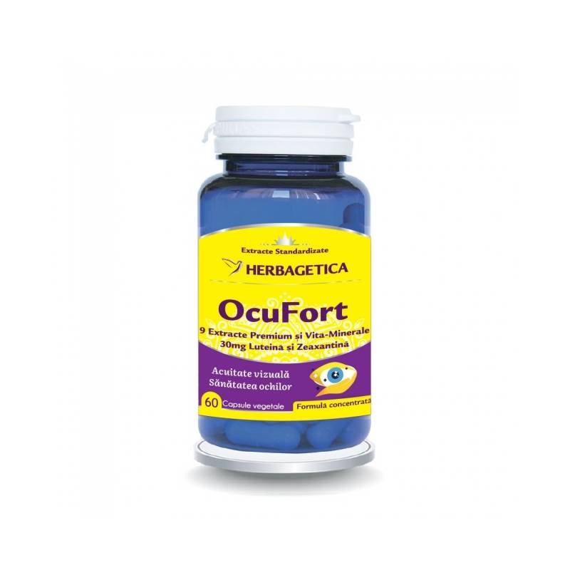 OCUFORT - supliment pentru ochi, 60 capsule, Herbagetica