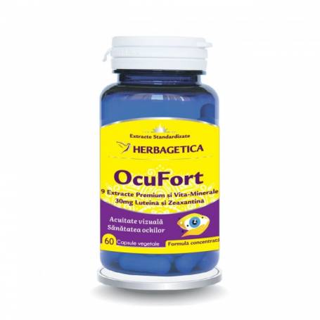 OCUFORT - supliment pentru ochi, 60 capsule, Herbagetica