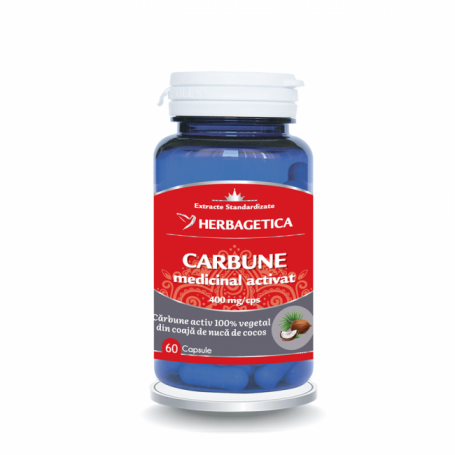 CARBUNE MEDICINAL ACTIVAT, 60 capsule, Herbagetica